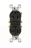 Leviton 5320-ECP 15 Amp, 125 Volt, Duplex Receptacle, Residential Grade, Grounding, All Screws Backed Out, Single Unit, Black