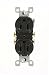 Leviton 5320-ECP 15 Amp, 125 Volt, Duplex Receptacle, Residential Grade, Grounding, All Screws Backed Out, Single Unit, Black