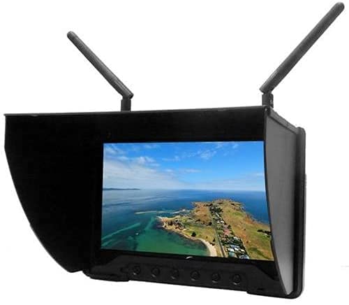 Photo 1 of Flysight Black Pearl RC801 FPV Monitor with DVR 5.8Ghz 40CH 7" HD Screen Diversity Receiver 1024x600 Monitor with Integrated Battery and Sunshade Hood for DJI Phantom (RPSMA ANT)