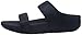 FitFlop Women's Lulu Slide Shimmer-Check Sandal, Midnight Navy, 7 M US