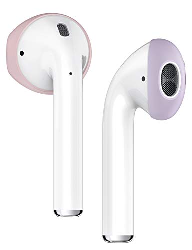 elago [Fit in The case] Ear Tips Compatible with Apple AirPods 1 & 2, 2 Pairs of 2 Colors [ Lovely Pink + Lavender ]