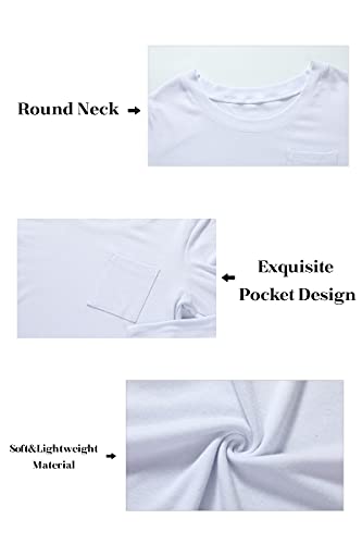 HOPECK Crewneck Sweatshirts for Women Casual Long Sleeve Shirt with Pocket Tunic Tops