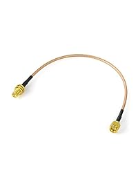 Bingfu RP-SMA - Cable alargador de antena WiFi para RP-SMA macho RG316 (11.8 in, 2 unidades) compatible con router inalámbrico WiFi, amplificador de señal PCIe, adaptador de red para cámara IP