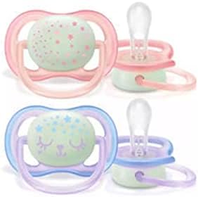 Avent Ultra air pacifier With glow in the dark button 0-6m SCF376