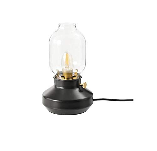 Ikea TARNABY Table lamp, Anthracite, Inspired by Traditional Kerosene Lamps [Black]