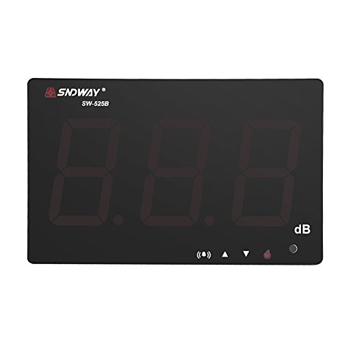 Yosooo 9.6" LCD Digital Sound Level Meter, Wall Mounted Noise Meter Tester Measurement Range 30-130dB Noise Tester USB Powered