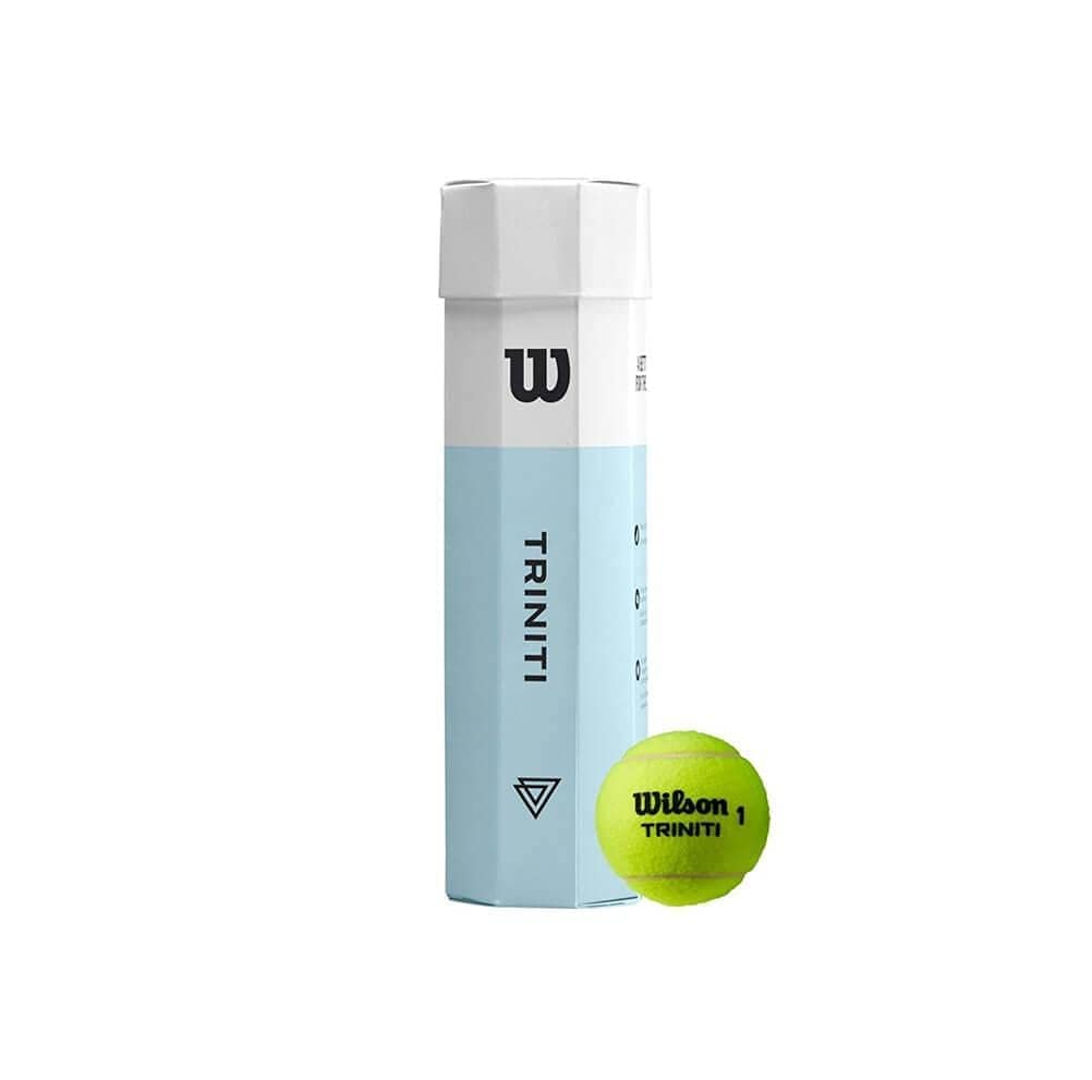 Wilson Unisex Tennis Balls, Triniti, 100 percentage Recyclable Case, WRT125200, Blue, Set of 3 Balls