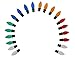 JUST BRIGHT Reflective Light Bulb Magnet Decorations, 20 Pack - Christmas Car Magnets to Decorate Your Car, Home & Any Metal Surface - Reusable Holiday Magnets for Indoor/Outdoor Use - Assorted Colors