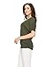 Made By Johnny MBJ WT1037 V Neck Short Sleeve Dolman Top with Side Shirring L Olive
