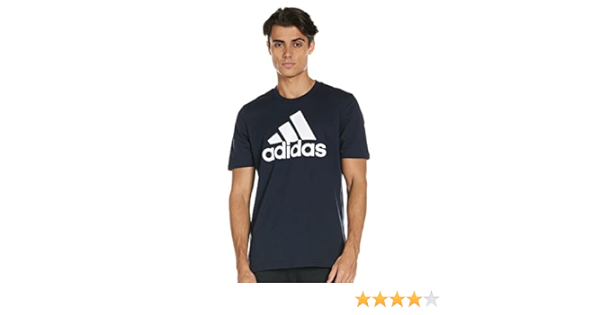 Adidas Essentials Front Logo Short Sleeves Cotton Sports T-Shirt for Men -  Legend Ink, M: Buy Online at Best Price in Egypt - Souq is now Amazon.eg