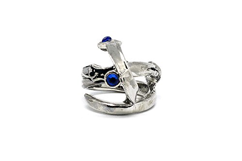 De-Cos Sword Art Online Cosplay Accessory Silver Ring with Blue Gemstone 1st Ver