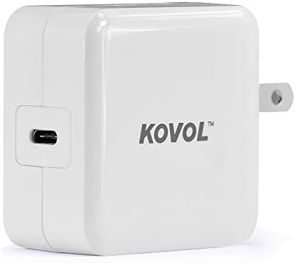 USB C Charger, KOVOL 30W USB Type-C Wall Charger with US Foldable Plug for Apple New MacBook Chromebook Pixel and Other USB-C PD Supported Devices