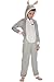 Looney Tunes Boys' Big Looney Toons Bugs Bunny One Piece Critter Pajama, Gray, 8