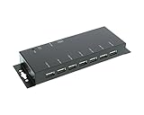 Coolgear Metal 7-Port USB 2.0 Powered Slim Hub for PC-MAC with Power Adapter