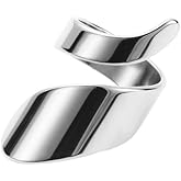 Dtja Twisted Stacking Statement Ring for Women Gold Plated Stainless Steel Fashion Spiral Open Wrap Band Finger Rings Comfort Fit Unique Birthday Holiday Jewelry Gift Size 7-8