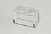 200x Lego Clear Translucent 1x2 Bricks Super Pack