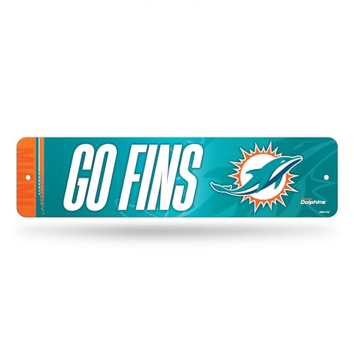 Rico Industries NFL Football Cleveland Browns Metal Street Sign 4 x 15 Home Decor - Bedroom - Office - Man Cave