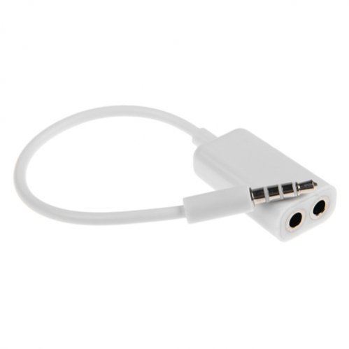 ANRANK AK1235ASW White 3.5mm Audio Y Splitter Cable Cord Plug Speaker Headphones for Smartphones iPhones iPads iPods Tablets MP3 players Laptops - Thumbnail 3
