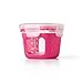 OXO Tot Glass Baby Blocks Food Storage Containers with Silicone Sleeves, Pink, 4 oz