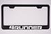Toyota 4Runner Black License Plate Frame with Caps