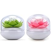 Bloss QTip Holder Cotton Swab Holder Set Lotus Toothpick Holder Organizer Bathroom Decor Vanity C...