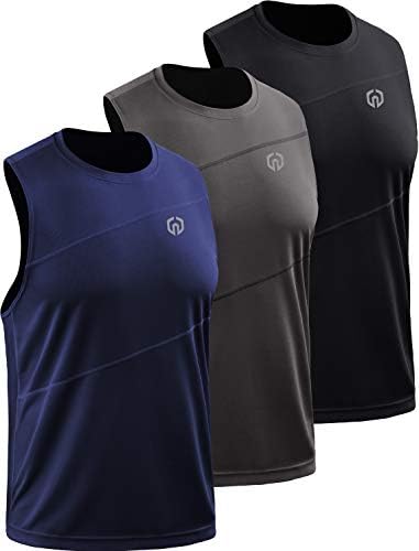 Neleus Men's 3 Pack Workout Tank Top 