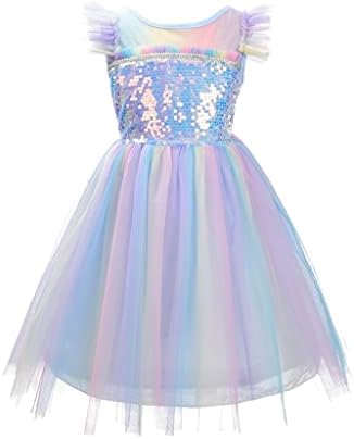 BIOPRIM - Disfraz de sirena de Halloween para niñas, disfraz de princesa, tutú morado, con diadema, fiesta de cumpleaños, concurso para niños BIOPRIM - Disfraz de sirena de Halloween para niñas, disfraz de princesa, tutú morado, con diadema, fiesta de cumpleaños, concurso para niños