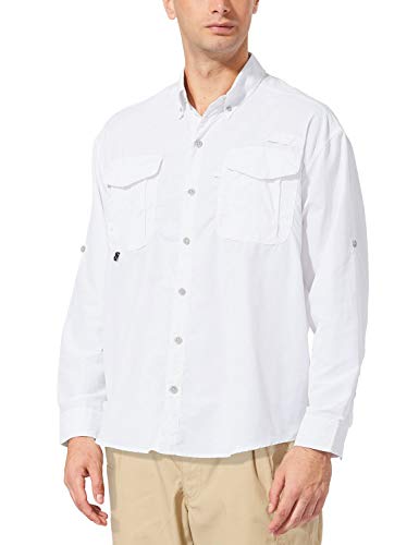 image for BALEAF Men's UPF 50+ Hiking Shirt Long Sleeve Shirt Outdoor Lightweigh