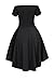 SEENFUN Women's Casual Off Shoulder Sleeveless Prom Party Dress
