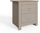 GFW Lancaster 3 Piece Bedroom Set Grey Bedside Cabinet Chest Of Drawers Wardrobe view 4
