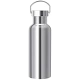 Xiaogangpao Ascent 18/8 Stainless Steel Double Wall Vacuum Insulated Water Bottle,Leak Proof Sports Bottle Hydration,Wide Mouth BPA Free Thermos Flask