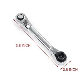 Geesatis 1/4 Inch Mini Double Headed Ratchet Wrench