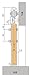 DIYHD 5ft Rustic Black Bent Straight Barn Wood Closet Interior Sliding Track Hardware, Single Door kit