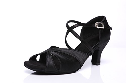 Akanu Women's Latin Dance Shoes Female's Ballroom Salsa Dance Shoes with 2.3