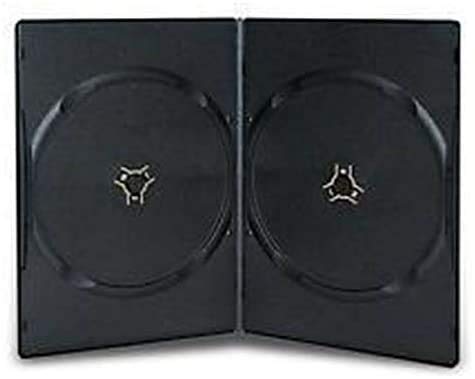 5 x Amaray Slim Double Black DVD Case (Face on Face) 7mm Spine in Dragon Packaging