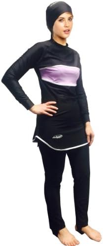 Al-nafees Modest Full Cover Muslim Beachwear Swimsuit Xxl Purple