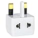 USA to UK Plug Adapter by Yubi Power 2 in 1 Universal Travel Adapter with 2 Universal Outlets - White 2 Pack - Type G for United Kingdom, England, Hong Kong, Ireland, Scotland, and More