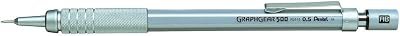 Pentel Graphgear 500 0.5mm Mechanical Pencil HB Lead 4mm Sleeve Silver PG515-A