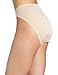 Wacoal Women's Bodysuede Lace Hi-Cut Panty Brief Panty, Naturally Nude, 7