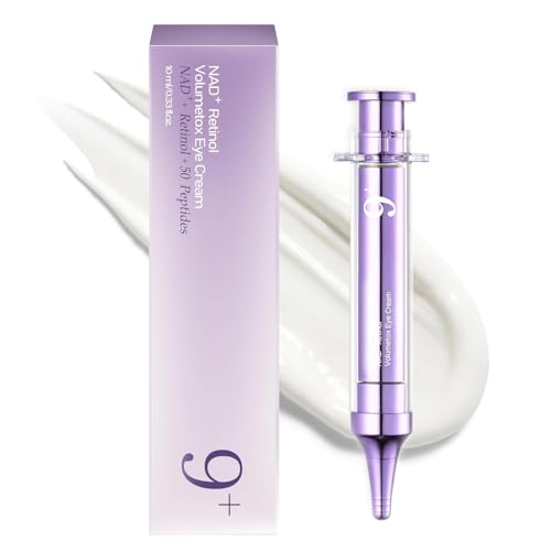 No.9 Eye Cream | NAD+ Retinol Volume Eye Cream | Firming, Wrinkles, Fine Lines, Dark Circles, Puffy | Retinol, Peptides, Niacinamide | Undereye Treatment Serum | 10ml