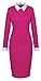 HOMEYEE Women's Celebrity Turn Down Collar Business Bodycon Dresses
