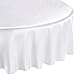 LinenTablecloth 108-Inch Round Satin Tablecloth White