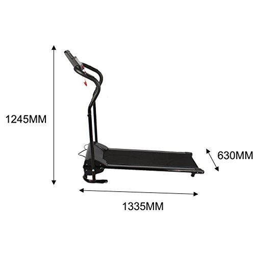 Water-chestnut Electric Treadmill Folding Motorized Running Machine with LED Display 500W 10km/h for Running Exercise at Home - Thumbnail 5