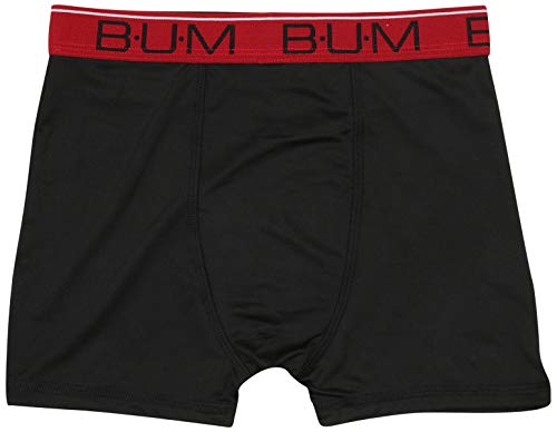 B.U.M. Equipment Boysâ€™ Performance Dri-Fit Compression Boxer Briefs, 3 Pack, Black/Heather Grey/Red, Size X-Small / 4-5'