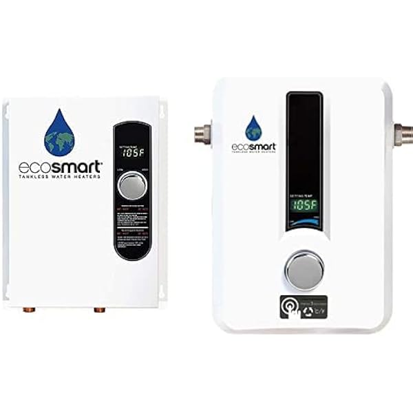 EcoSmart ECO 18 Tankless Water Heater, Electric, 18 kW - Quantity 1 u0026 ECO 11  Electric Tankless Water Heater, 13KW at 240 Volts with Patented Self  Modulating Technology - Amazon.com
