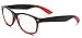 Specs retro 80's Vintage Reading Glasses (Matte Blue and Black/Red Gradient) +1.25 2-Pack