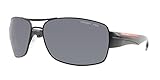 Prada Sport Sunglasses - PS53NS / Frame: Demi Shiny Black Lens: Gray Polarized