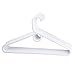 USA Made Super Heavy Duty White Plastic Hangers Pack of 24 Clothes Hangers with Hook for Scarves, Belts, Straps - Clothing, Suit, and Coat Hangers for Everyday Use