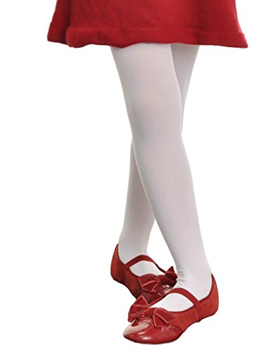 Girl's Ballet Dance Tights - Ultra-Soft Toddler Ballet Tights for Women (S, 2 Pairs White + 1 Pair Pink) - Thumbnail 4