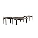 Monarch 3-Piece Cappuccino Square Table Set with Marble Top